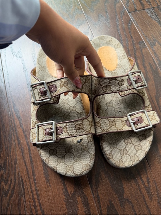 Gucci Other - Gucci Slide Sandals in beige GG monogram canvas size 11M